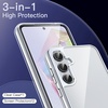 image:imageJETech 3 in 1 Case for Samsung Galaxy A35 AntiYellowing Clear  2 Tempered Glass Screen Protectors Shockproof Bumper Phone CoverClear