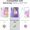 image:imageJETech 3 in 1 Case for Samsung Galaxy A54 AntiYellowing Clear  2 Tempered Glass Screen Protectors Shockproof Bumper Phone CoverLilac