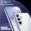 image:imageJETech 3 in 1 Case for Samsung Galaxy A55 AntiYellowing Clear  2 Tempered Glass Screen Protectors Shockproof Bumper Phone CoverClear