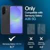 image:imageJETech 3 in 1 Matte Case for Samsung Galaxy A36 Black  2 Tempered Glass Screen Protectors Camera Lens Protection Translucent Frosted Phone CoverBlack