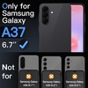 image:imageJETech 3 in 1 Matte Case for Samsung Galaxy A36 Black  2 Tempered Glass Screen Protectors Camera Lens Protection Translucent Frosted Phone CoverBlack