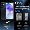 image:imageJETech 3 in 1 Matte Case for Samsung Galaxy A55 Black  2 Tempered Glass Screen Protectors Camera Lens Protection Translucent Frosted Phone CoverBlack