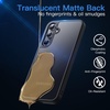image:imageJETech 3 in 1 Matte Case for Samsung Galaxy A55 Black  2 Tempered Glass Screen Protectors Camera Lens Protection Translucent Frosted Phone CoverBlack