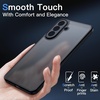 image:imageJETech 3 in 1 Matte Case for Samsung Galaxy A55 Black  2 Tempered Glass Screen Protectors Camera Lens Protection Translucent Frosted Phone CoverBlack