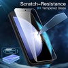 image:imageJETech 3 in 1 Matte Case for Samsung Galaxy S23 FE Black  2 Tempered Glass Screen Protectors Camera Lens Protection Translucent Frosted Phone CoverBlack