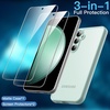 image:imageJETech 3 in 1 Matte Case for Samsung Galaxy S23 FE Black  2 Tempered Glass Screen Protectors Camera Lens Protection Translucent Frosted Phone CoverOlive