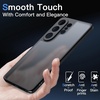image:imageJETech 3 in 1 Matte Case for Samsung Galaxy S25 FE Black  2 Tempered Glass Screen Protectors Camera Lens Protection Translucent Frosted Phone CoverBlack