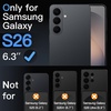 image:imageJETech 3 in 1 Matte Case for Samsung Galaxy S25 FE Black  2 Tempered Glass Screen Protectors Camera Lens Protection Translucent Frosted Phone CoverBlack