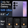 image:imageJETech 3 in 1 Matte Case for Samsung Galaxy S25 FE Black  2 Tempered Glass Screen Protectors Camera Lens Protection Translucent Frosted Phone CoverCobalt Violet