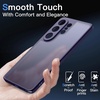 image:imageJETech 3 in 1 Matte Case for Samsung Galaxy S25 FE Black  2 Tempered Glass Screen Protectors Camera Lens Protection Translucent Frosted Phone CoverCobalt Violet