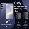 image:imageJETech 5 in 1 Case for Samsung Galaxy S24 AntiYellowing Clear  2 Tempered Glass Screen Protectors 2 Camera Lens Protectors Shockproof Bumper Phone CoverCobalt Violet