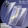 image:imageJETech 5 in 1 Case for Samsung Galaxy S24 AntiYellowing Clear  2 Tempered Glass Screen Protectors 2 Camera Lens Protectors Shockproof Bumper Phone CoverCobalt Violet