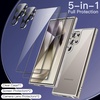 image:imageJETech 5 in 1 Case for Samsung Galaxy S24 AntiYellowing Clear  2 Tempered Glass Screen Protectors 2 Camera Lens Protectors Shockproof Bumper Phone CoverClear