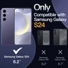 image:imageJETech 5 in 1 Case for Samsung Galaxy S24 AntiYellowing Clear  2 Tempered Glass Screen Protectors 2 Camera Lens Protectors Shockproof Bumper Phone CoverCobalt Violet