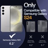 image:imageJETech 5 in 1 Case for Samsung Galaxy S24 AntiYellowing Clear  2 Tempered Glass Screen Protectors 2 Camera Lens Protectors Shockproof Bumper Phone CoverClear