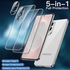 image:imageJETech 5 in 1 Case for Samsung Galaxy S25 AntiYellowing Clear  2 Tempered Glass Screen Protectors 2 Camera Lens Protectors Shockproof Bumper Phone CoverClear