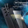 image:imageJETech 5 in 1 Case for Samsung Galaxy S25 AntiYellowing Clear  2 Tempered Glass Screen Protectors 2 Camera Lens Protectors Shockproof Bumper Phone CoverTitanium Black