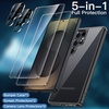 image:imageJETech 5 in 1 Case for Samsung Galaxy S25 AntiYellowing Clear  2 Tempered Glass Screen Protectors 2 Camera Lens Protectors Shockproof Bumper Phone CoverTitanium Black