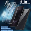 image:imageJETech 5 in 1 Case for Samsung Galaxy S25 AntiYellowing Clear  2 Tempered Glass Screen Protectors 2 Camera Lens Protectors Shockproof Bumper Phone CoverBlack
