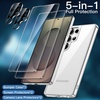 image:imageJETech 5 in 1 Case for Samsung Galaxy S25 AntiYellowing Clear  2 Tempered Glass Screen Protectors 2 Camera Lens Protectors Shockproof Bumper Phone CoverClear