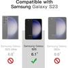 image:imageJETech 5 in 1 Matte Case for Samsung Galaxy S23 Black  2 Tempered Glass Screen Protectors 2 Camera Lens Protectors Translucent Back Protective Phone CoverBlack