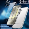 image:imageJETech 5 in 1 Matte Case for Samsung Galaxy S24 Plus Black  2 Tempered Glass Screen Protectors 2 Camera Lens Protectors Translucent Back Protective Phone CoverSilver