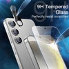 image:imageJETech 5 in 1 Matte Case for Samsung Galaxy S24 Plus Black  2 Tempered Glass Screen Protectors 2 Camera Lens Protectors Translucent Back Protective Phone CoverSilver