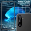 image:imageJETech 5 in 1 Matte Case for Samsung Galaxy S24 Plus Black  2 Tempered Glass Screen Protectors 2 Camera Lens Protectors Translucent Back Protective Phone CoverBlack
