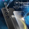 image:imageJETech 5 in 1 Matte Case for Samsung Galaxy S24 Plus Black  2 Tempered Glass Screen Protectors 2 Camera Lens Protectors Translucent Back Protective Phone CoverBlack