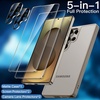image:imageJETech 5 in 1 Matte Case for Samsung Galaxy S25 Plus Black  2 Tempered Glass Screen Protectors 2 Camera Lens Protectors Translucent Back Protective Phone CoverTitanium Gray