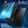 image:imageJETech 5 in 1 Matte Case for Samsung Galaxy S25 Plus Black  2 Tempered Glass Screen Protectors 2 Camera Lens Protectors Translucent Back Protective Phone CoverBlack