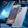 image:imageJETech 5 in 1 Matte Case for Samsung Galaxy S25 Plus Black  2 Tempered Glass Screen Protectors 2 Camera Lens Protectors Translucent Back Protective Phone CoverTitanium Silverblue