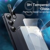 image:imageJETech 5 in 1 Matte Case for Samsung Galaxy S25 Plus Black  2 Tempered Glass Screen Protectors 2 Camera Lens Protectors Translucent Back Protective Phone CoverBlack