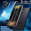 image:imageJETech 5 in 1 Matte Case for Samsung Galaxy S25 Plus Black  2 Tempered Glass Screen Protectors 2 Camera Lens Protectors Translucent Back Protective Phone CoverTitanium Black