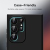 image:imageJETech Camera Lens Protector for Galaxy S23 Ultra Phantom Black 1 Set  9H Tempered Glass Metal Individual Ring Cover HD ClearPhantom Black