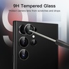 image:imageJETech Camera Lens Protector for Galaxy S23 Ultra Phantom Black 1 Set  9H Tempered Glass Metal Individual Ring Cover HD ClearPhantom Black