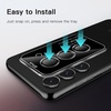 image:imageJETech Camera Lens Protector for Galaxy S23S23 Phantom Black 1 Set  9H Tempered Glass Metal Individual Ring Cover HD ClearPhantom Black