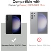 image:imageJETech Camera Lens Protector for Galaxy S23S23 Phantom Black 1 Set  9H Tempered Glass Metal Individual Ring Cover HD ClearPhantom Black