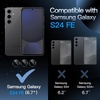 image:imageJETech Camera Lens Protector for Samsung Galaxy S24 FE Black 1 Set  9H Tempered Glass Metal Individual Ring Cover HD ClearBlack