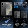 image:imageJETech Camera Lens Protector for Samsung Galaxy S24 Onyx Black 1 Set  9H Tempered Glass Metal Individual Ring Cover HD ClearOnyx Black