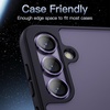 image:imageJETech Camera Lens Protector for Samsung Galaxy S24 Plus Onyx Black 1 Set  9H Tempered Glass Metal Individual Ring Cover HD ClearCobalt Violet