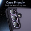 image:imageJETech Camera Lens Protector for Samsung Galaxy S24 Plus Onyx Black 1 Set  9H Tempered Glass Metal Individual Ring Cover HD ClearColorful