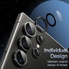 image:imageJETech Camera Lens Protector for Samsung Galaxy S24 Ultra Black 1 Set  9H Tempered Glass Metal Individual Ring Cover HD ClearBlack