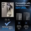 image:imageJETech Camera Lens Protector for Samsung Galaxy S24 Ultra Black 1 Set  9H Tempered Glass Metal Individual Ring Cover HD ClearTitanium Gray