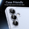 image:imageJETech Camera Lens Protector for Samsung Galaxy S25 Black 1 Set  9H Tempered Glass Metal Individual Ring Cover HD ClearIcyblue