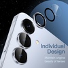 image:imageJETech Camera Lens Protector for Samsung Galaxy S25 Black 1 Set  9H Tempered Glass Metal Individual Ring Cover HD ClearIcyblue