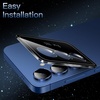 image:imageJETech Camera Lens Protector for Samsung Galaxy S25 Black 1 Set  9H Tempered Glass Metal Individual Ring Cover HD ClearNavy