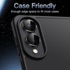 image:imageJETech Camera Lens Protector for Samsung Galaxy S25 Edge Black 1 Set  9H Tempered Glass Metal Individual Ring Cover HD Clear