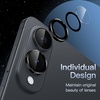 image:imageJETech Camera Lens Protector for Samsung Galaxy S25 Edge Black 1 Set  9H Tempered Glass Metal Individual Ring Cover HD Clear