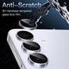 image:imageJETech Camera Lens Protector for Samsung Galaxy S25 FE Black 1 Set  9H Tempered Glass Metal Individual Ring Cover HD ClearIcyblue
